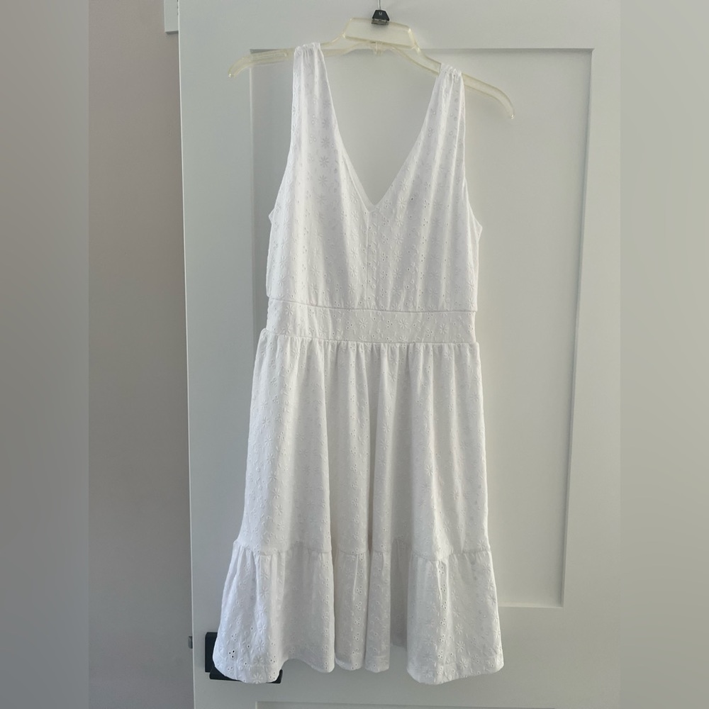 Loft dress, white, new tags on